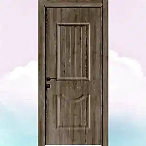 İki Göbek Çizgili Meşe Melamin Kapı